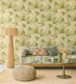 Retro Palms Wallpaper by Eijffinger Green