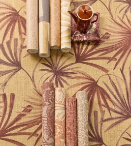Retro Palms Wallpaper by Eijffinger Red