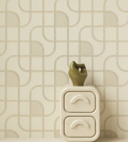 Trace Wallpaper by Eijffinger Grey/Green