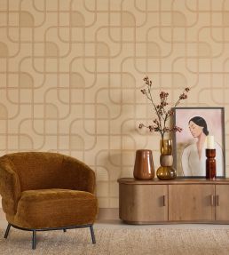 Trace Wallpaper by Eijffinger Orange/Terracotta