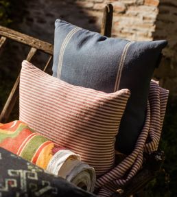 Rhubarb Stripe Fabric by MINDTHEGAP Red White