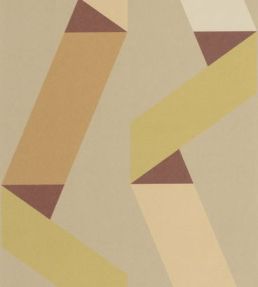 Ribbon Game Wallpaper by Casadeco Terracotta