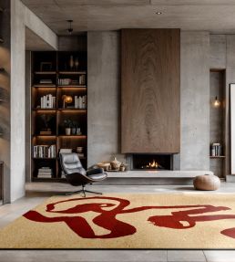 Louis De Poortere Ribbon rug Imperial Red 118566 Imperial Red