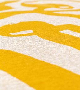 Louis De Poortere Ribbon Round rug Pure Yellow 120316 Pure Yellow