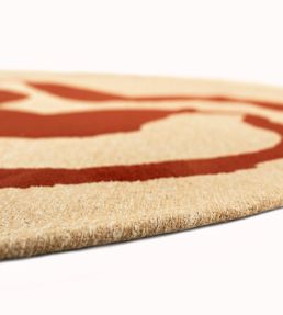 Louis De Poortere Ribbon Round rug Imperial Red 118571 Imperial Red