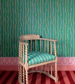 Ribbons Wrap You Up Wallpaper by CommonRoom Green