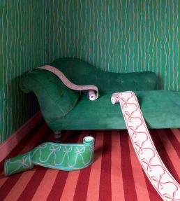 Ribbons Wrap You Up Border Wallpaper by CommonRoom White