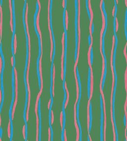 Ribbons Wrap You Up Wallpaper by CommonRoom Green