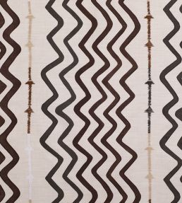 Rick Rack Fabric by Christopher Farr Cloth Chocolate