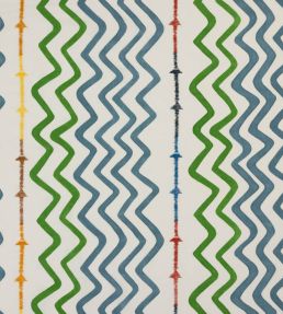 Rick Rack Fabric by Christopher Farr Cloth Green