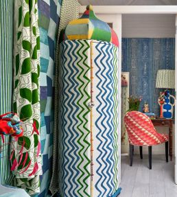 Rick Rack Fabric by Christopher Farr Cloth Terracotta