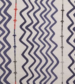 Rick Rack Fabric by Christopher Farr Cloth Indigo