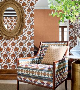 Ridge Weave Fabric by Thibaut Ochre