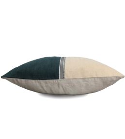 Rime Cushion 30 x 50cm by Maison Casamance Praline Bleu Canard