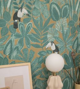 Rio Wallpaper by Caselio Vert Deau