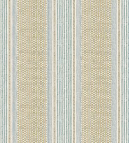Rita Stripe Wallpaper by Josephine Munsey Lemon and Light Blue
