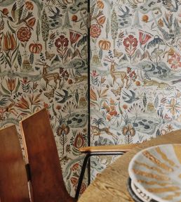 River of Joy Wallpaper by Christopher Farr Cloth Fuchsia