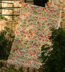 River of Joy Fabric by Christopher Farr Cloth Hot Pink