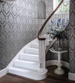 Riverside Damask Wallpaper by Sanderson Mole/Copper