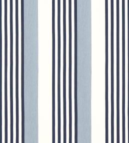 Riviera Stripe Fabric by Thibaut Oxford Blue and Navy