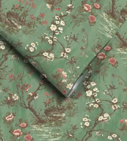 Rivington Wallpaper by Woodchip & Magnolia Moss Green