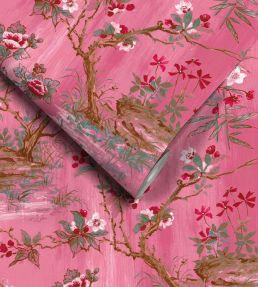 Rivington Wallpaper by Woodchip & Magnolia Pink