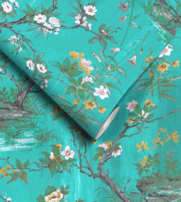 Rivington Wallpaper by Woodchip & Magnolia Teal
