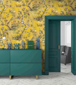 Rivington Wallpaper by Woodchip & Magnolia Yellow