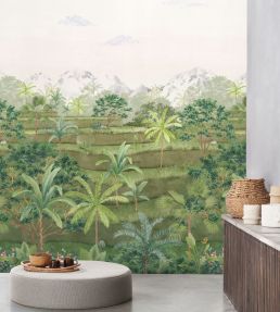 Riziere Mural by Casadeco Vert Canopee
