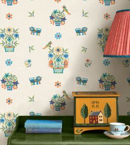 Roar Stitch Wallpaper by GP & J Baker Green