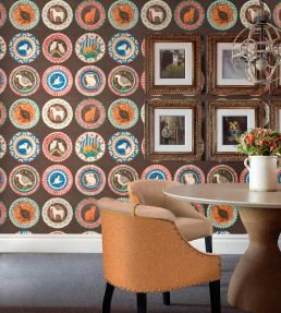 Robina's Dinner Party Wallpaper by GP & J Baker Blue