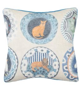 Robina's Dinner Party Cushion 45cm x 45cm by GP & J Baker Blue