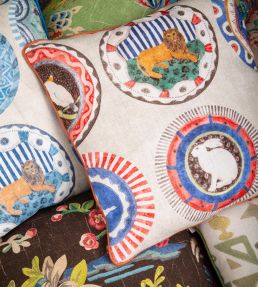 Robina's Dinner Party Cushion 45cm x 45cm by GP & J Baker Cocoa