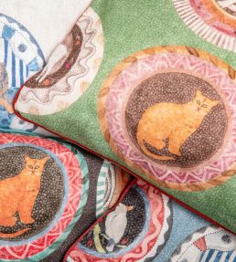 Robina's Dinner Party Cushion 45cm x 45cm by GP & J Baker Cocoa