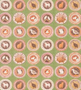 Robina's Dinner Party Fabric by GP & J Baker Green