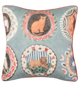 Robina's Dinner Party Cushion 45cm x 45cm by GP & J Baker Teal