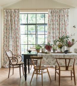 Rochelle Fabric by Clarke & Clarke Blush/Raspberry