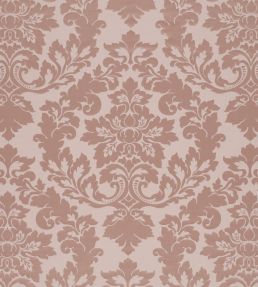 Rococo Damask Fabric by James Hare Fawn Pink