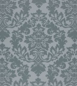 Rococo Damask Fabric by James Hare Polar