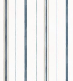 Rolling Stripes Wallpaper by Coordonne Aqua