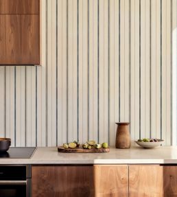 Rolling Stripes Wallpaper by Coordonne Aqua