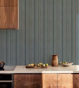 Rolling Stripes Wallpaper by Coordonne Sapphire