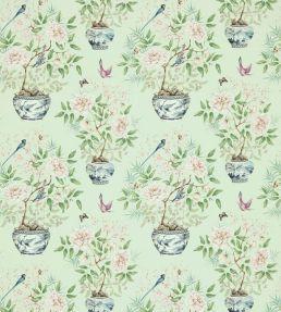 Romeys Garden Fabric by Zoffany Sea Green