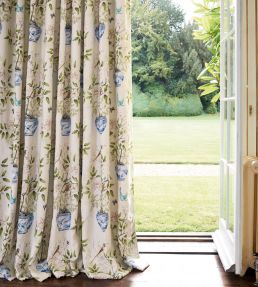 Romeys Garden Fabric by Zoffany Sea Green
