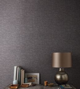 Elkin Wallpaper by Romo Charcoal