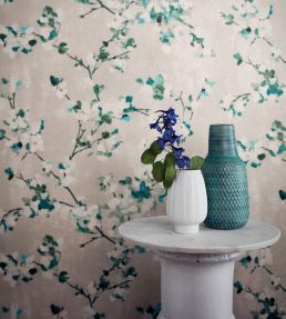 Floris Wallpaper by Romo Spring Rose