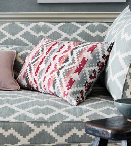 Takana Fabric by Romo Red Tulip
