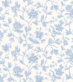 Rosa Wallpaper by Casadeco Bleu Faience