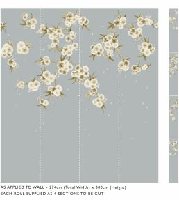 Rosa Mural by Harlequin Feather Grey - Paper Lantern - Oyster