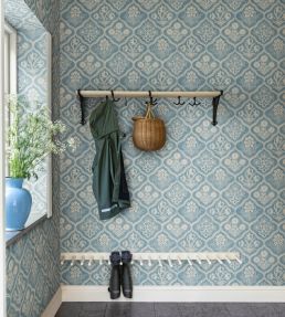 Rosa Wallpaper by Sandberg Blue
